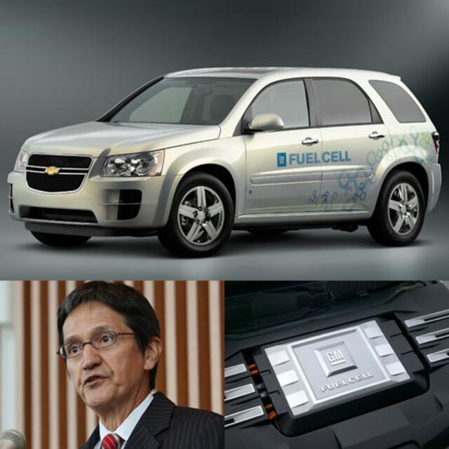 GM、燃料電池車とハイブリッド車を日本初公開