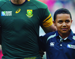 南アフリカ代表選手とジェーソン・ブレダ君