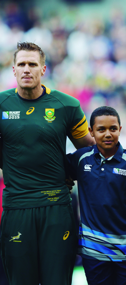 南アフリカ代表選手とジェーソン・ブレダ君