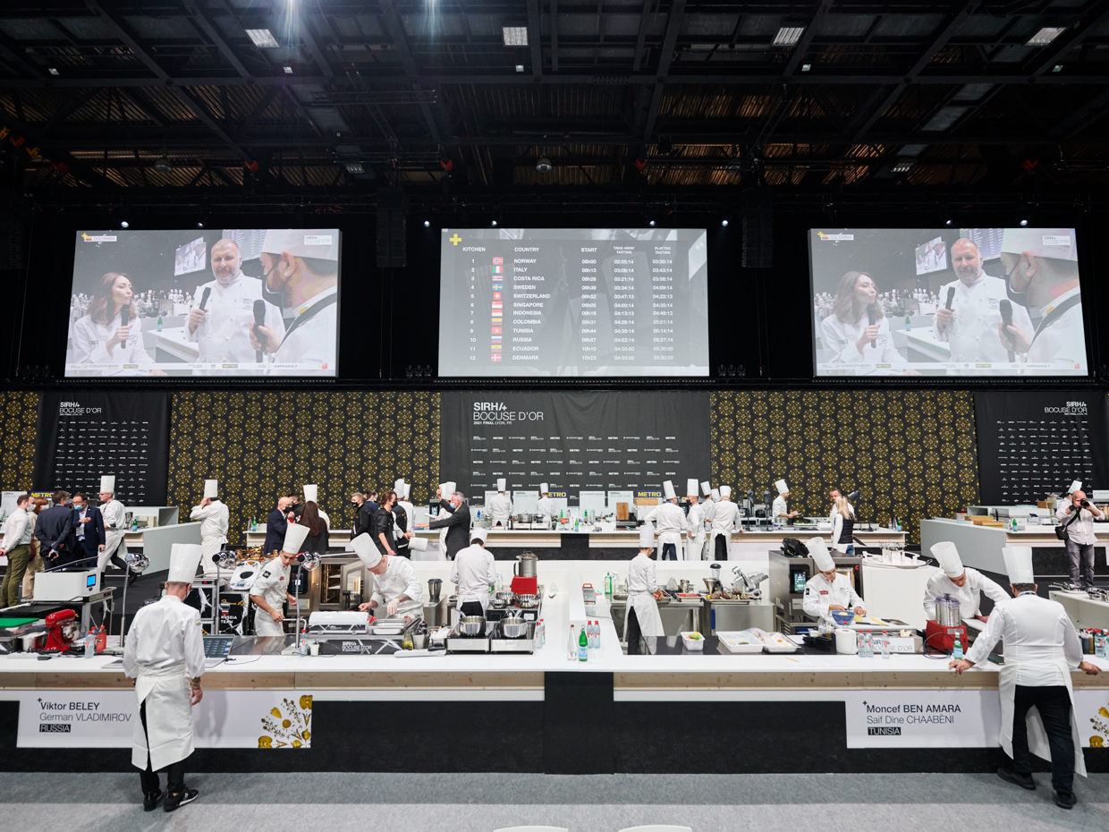 2日間に渡って、21カ国のシェフが腕を競いあったボキューズ・ドール国際料理コンクール。