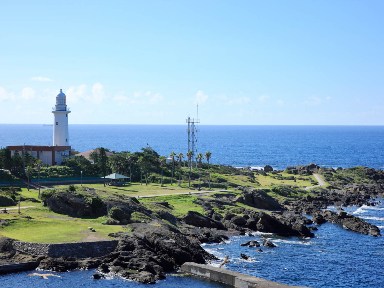南房総国定公園内にある野島埼灯台。国の登録有形文化財にも指定されている。
