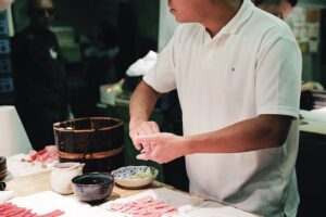 西と東の料理人、鮪のせりを訪ねる、アラン・デュカス＆神田裕行